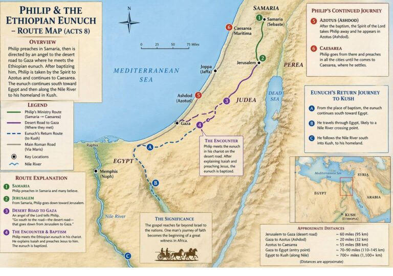 Map of Philips the Evangelist's Missions