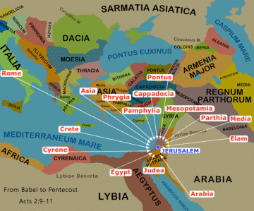 a map of Pentecost 70 nations